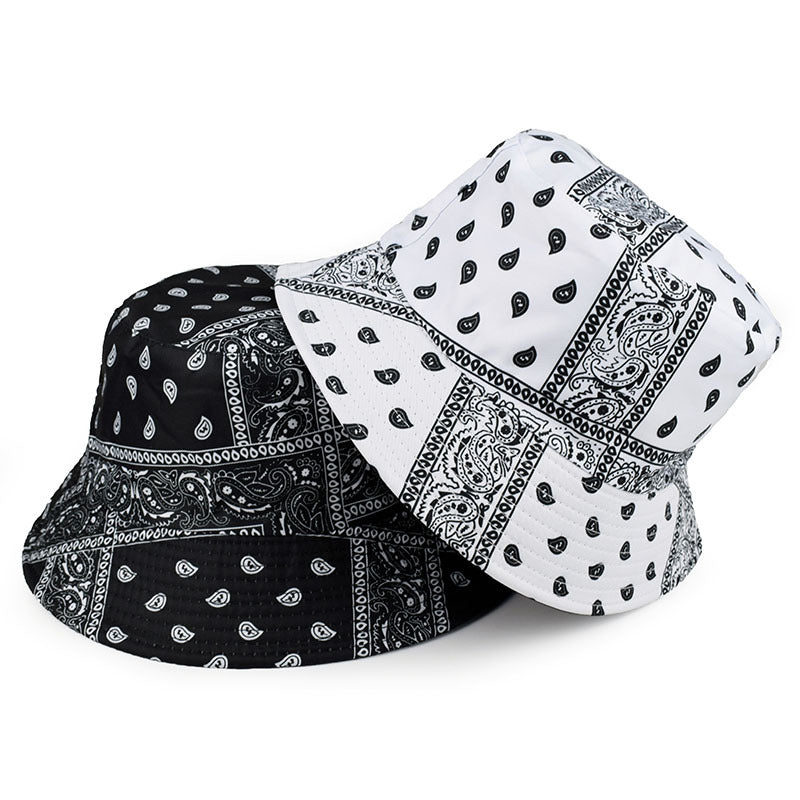 1pc Retro European And American Style Fashion Trendy Printed Cashew Bucket Hat Outdoor Travel Sun Hat Double-sided Wearable Basin Hat, Ideal Choice For Gifts