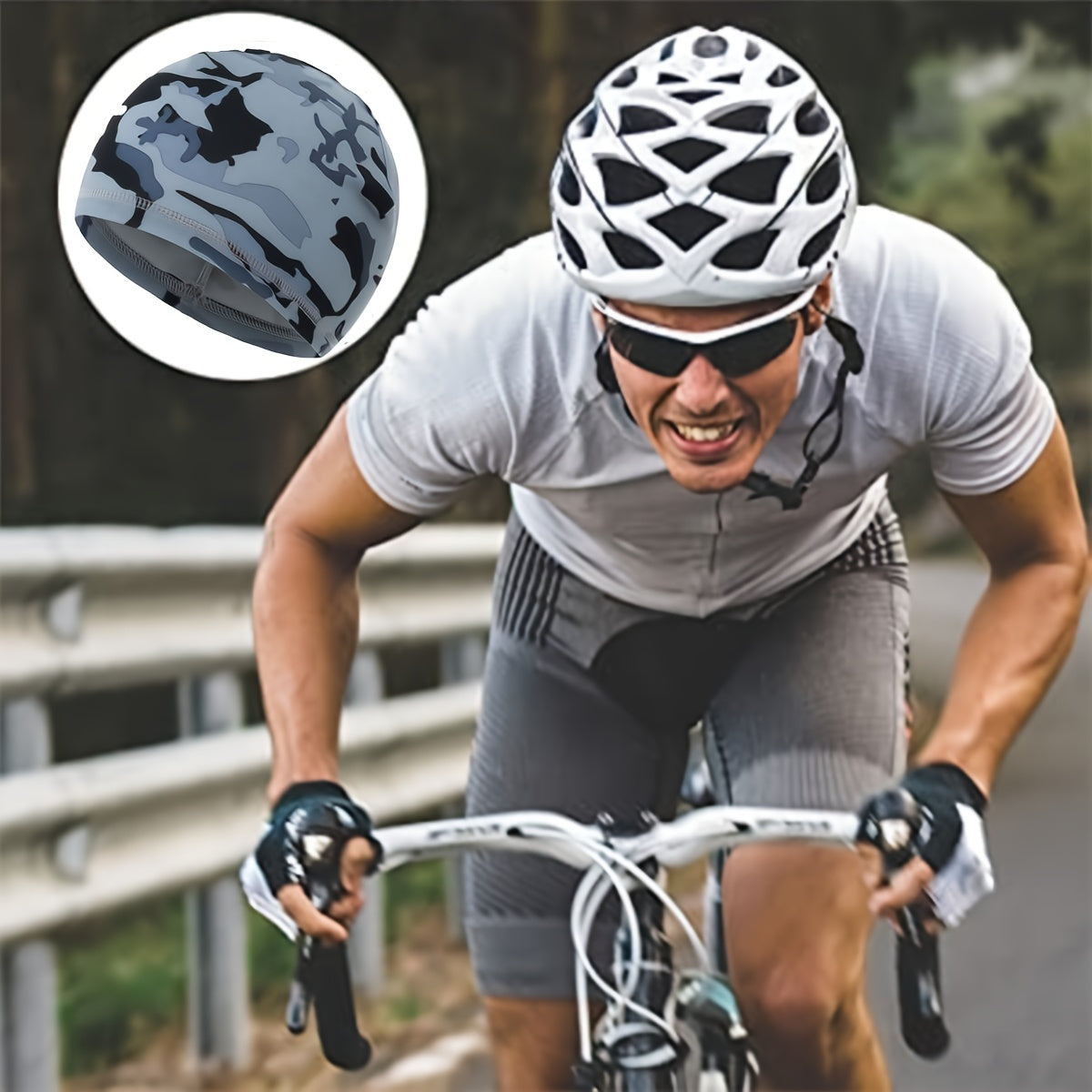 1pc Beanie Skull Cap, Sweat Wicking Helmet Liner Hat For Cycling Running Men Women, Halloween & Day Of The Dead Decorations