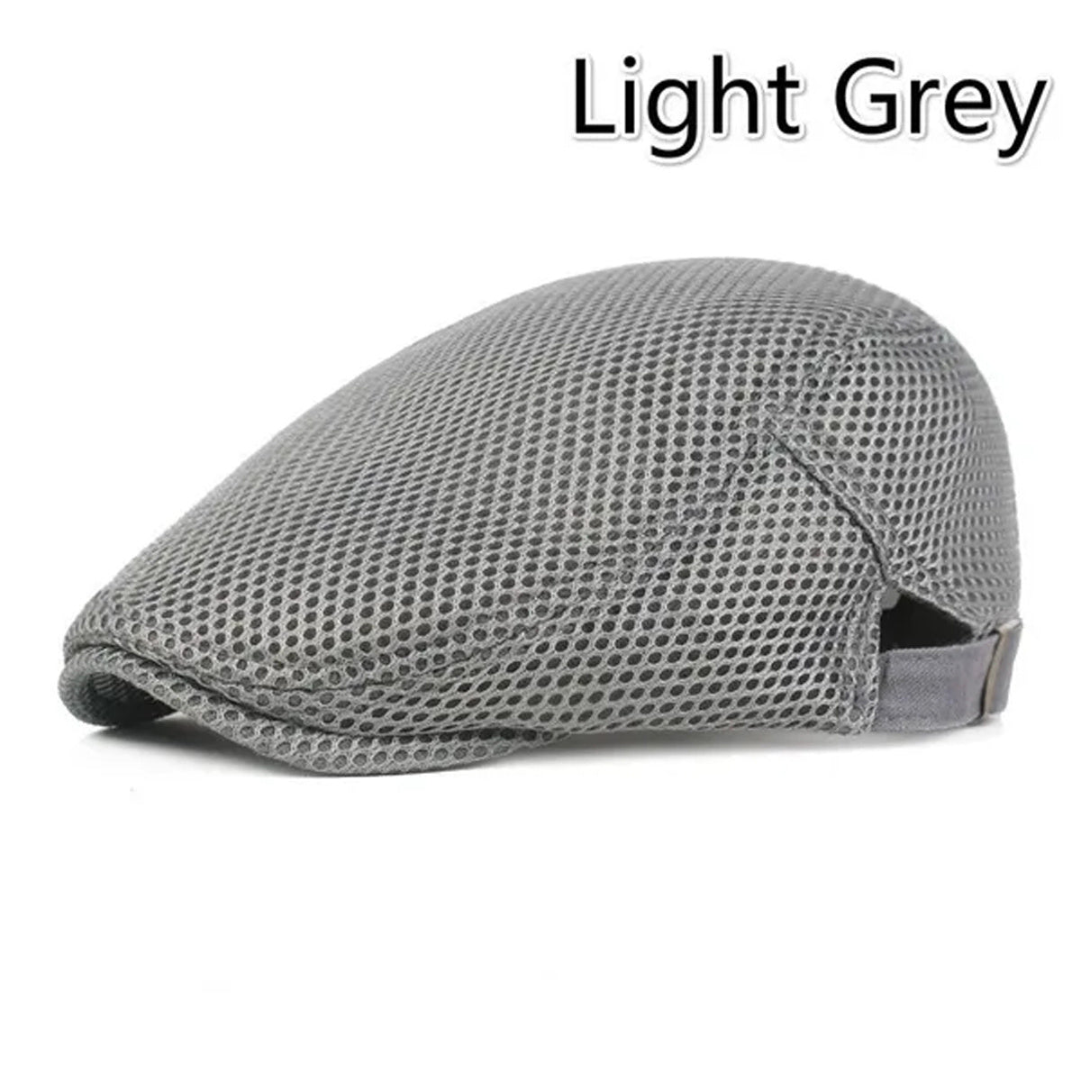 1pc 8 Colors Men Cabbie Flat Cap Breathable Mesh Summer Hat Adjustable Newsboy Beret Ivy Cap, Ideal Choice For Gifts