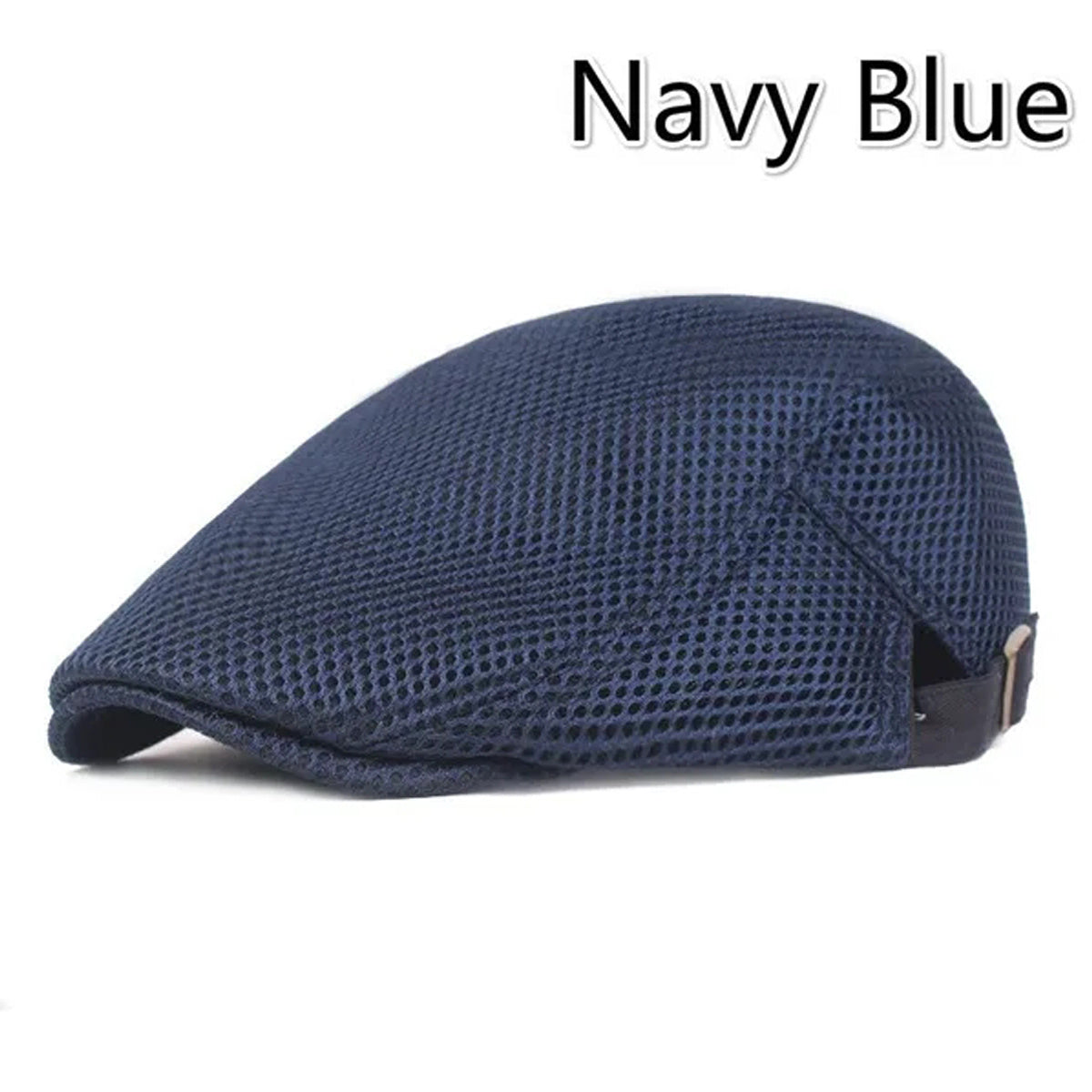 1pc 8 Colors Men Cabbie Flat Cap Breathable Mesh Summer Hat Adjustable Newsboy Beret Ivy Cap, Ideal Choice For Gifts
