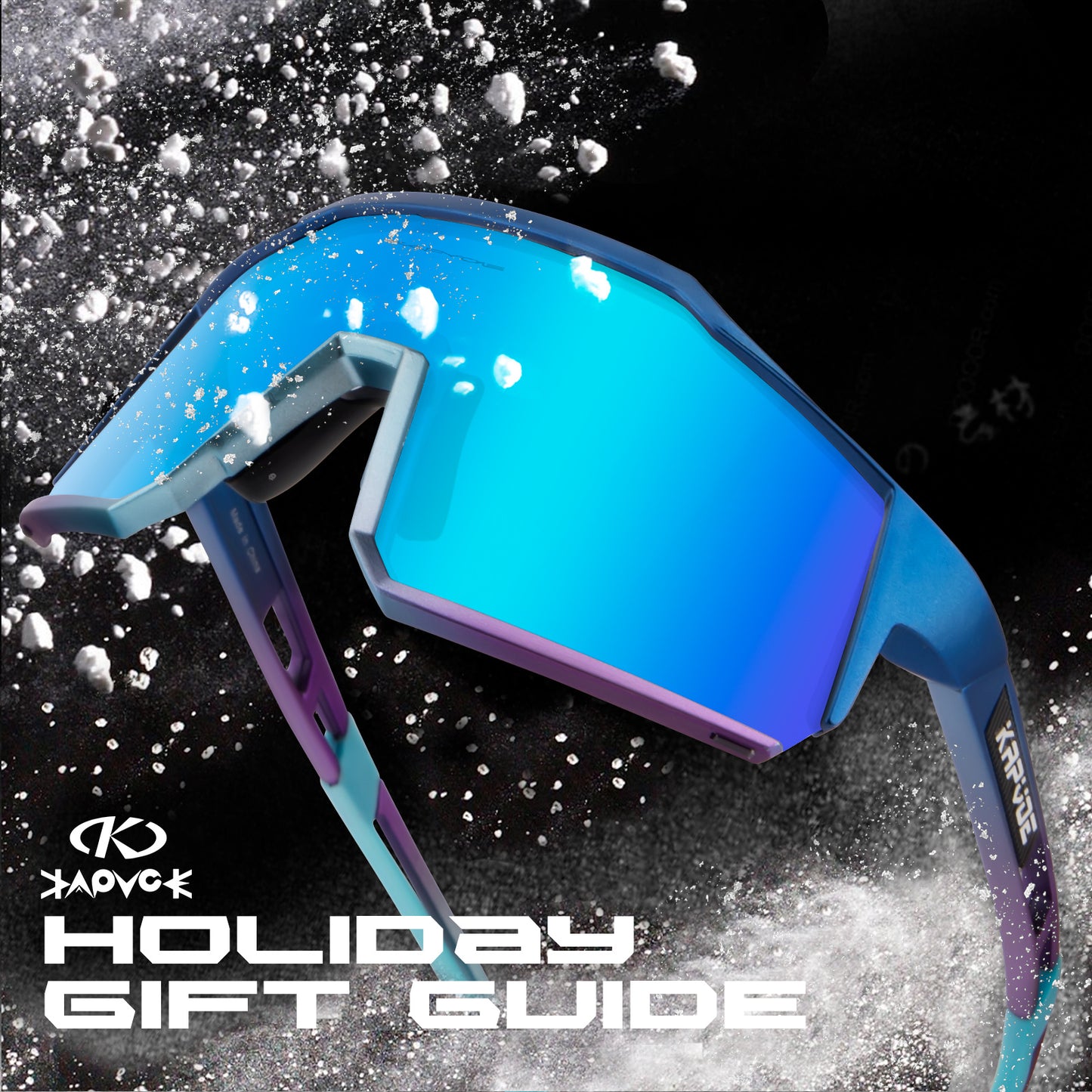 KAPVOE Stylish One-piece Sports Sunglasses - Trendy Design for Outdoor Enthusiasts, Perfect for Driving, Fishing, Cycling, Golf, Beach Activities, Vacation Travel, and Photo Props - Unisex for Men and Women