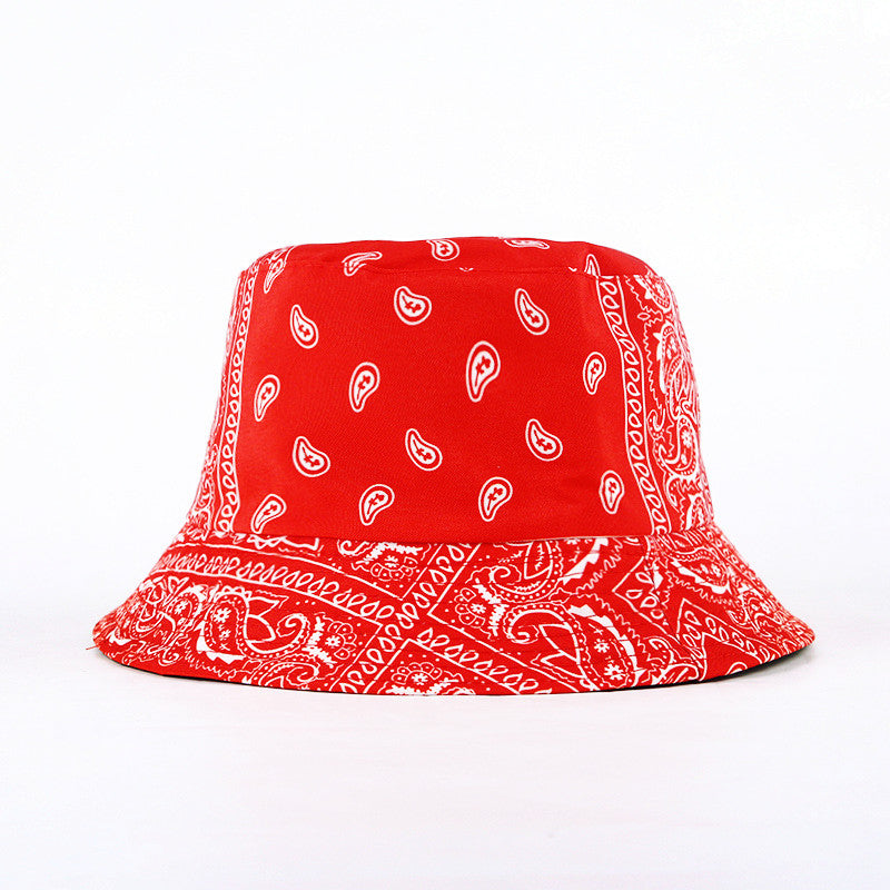 1pc Retro European And American Style Fashion Trendy Printed Cashew Bucket Hat Outdoor Travel Sun Hat Double-sided Wearable Basin Hat, Ideal Choice For Gifts