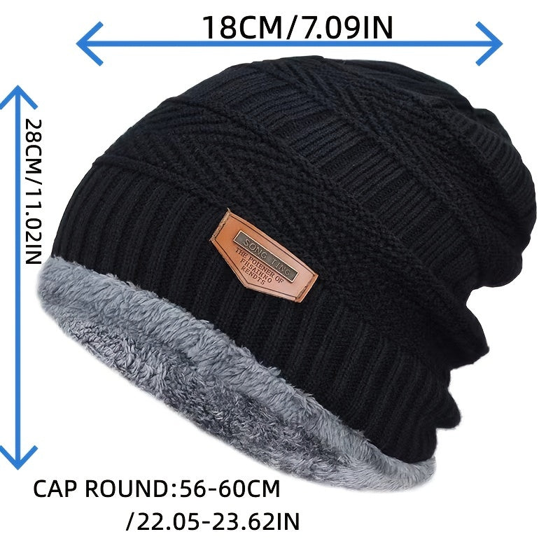 Unisex Winter Beanie Hat, Knit Hat Thick Winter Breathable Hat Skull Cap