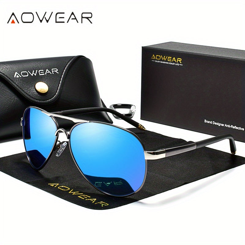 Classic Mirrored Polarized Sunglasses for Men and Women - Driving Eyewear