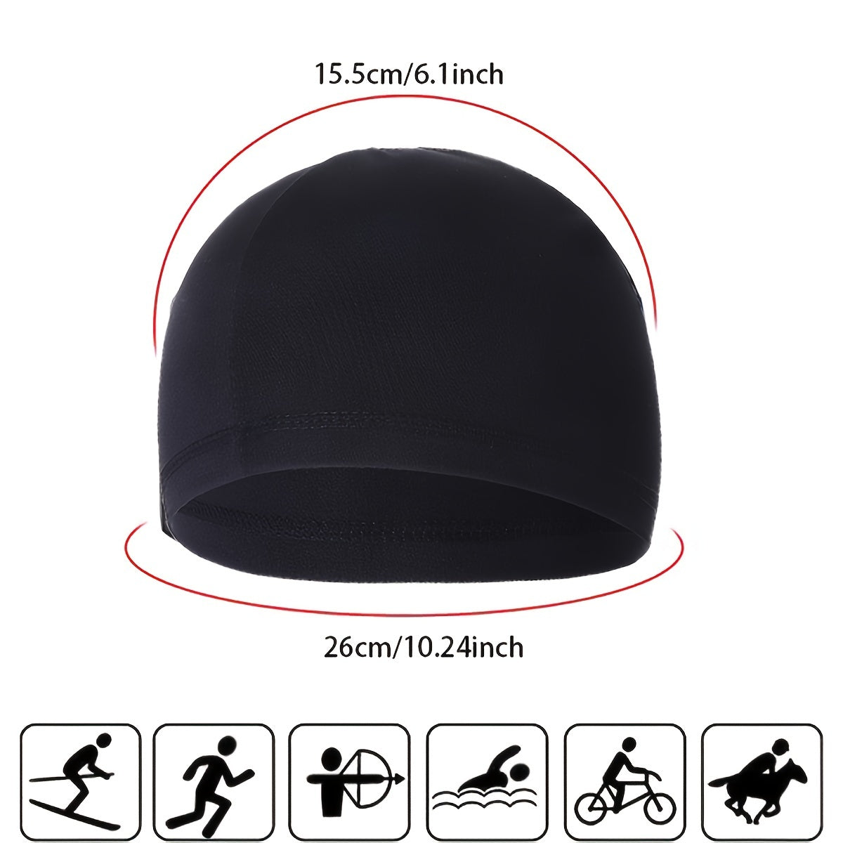 1pc Beanie Skull Cap, Sweat Wicking Helmet Liner Hat For Cycling Running Men Women, Halloween & Day Of The Dead Decorations