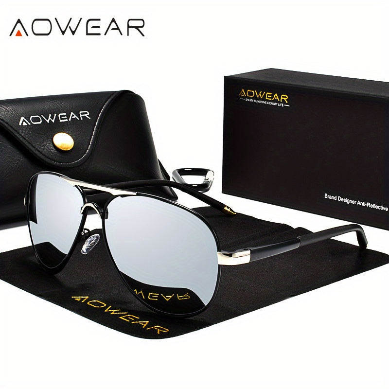 Classic Mirrored Polarized Sunglasses for Men and Women - Driving Eyewear
