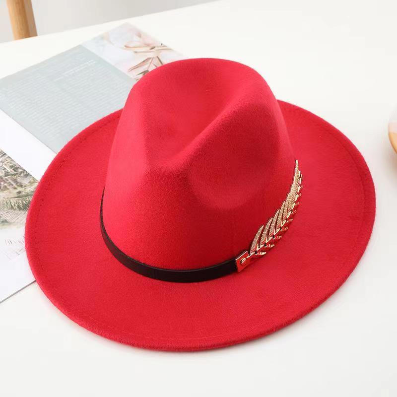 Retro Tweed Bowler Hat with HMetal Wheat & Belt Accessories - A Stylish Minimalistic Jazz Hat with a Large Brim