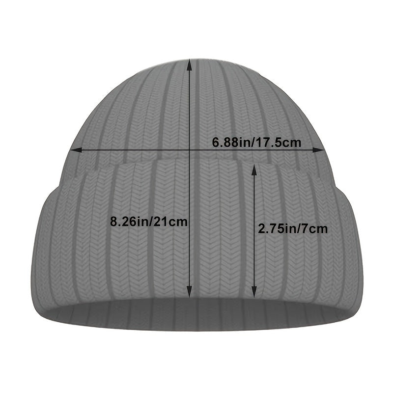1pc "BACKWOODS" Knitted Hat Thermal Cap For Men, Ideal choice for Gifts