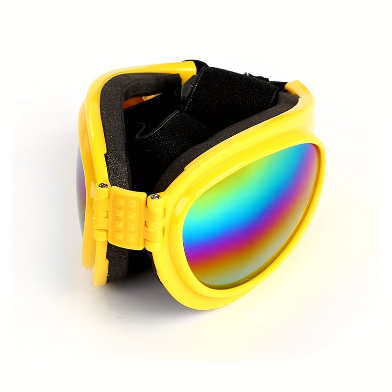 1pc Foldable Dog Sunglasses, Suitable For Finishing A Stylish Look, Adjustable Head Strap
