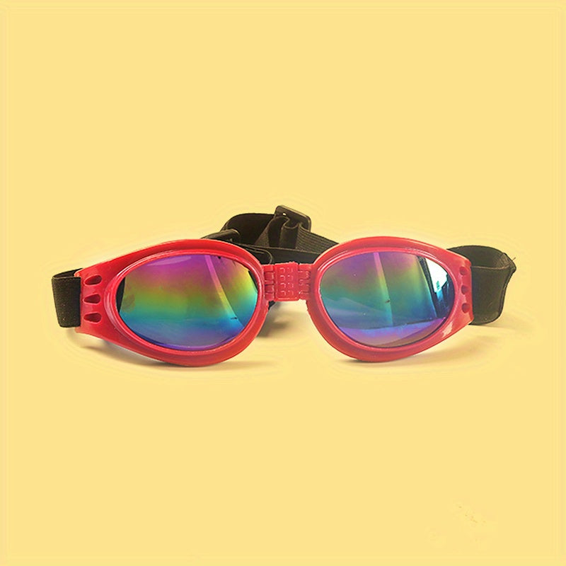 1pc Foldable Dog Sunglasses, Suitable For Finishing A Stylish Look, Adjustable Head Strap