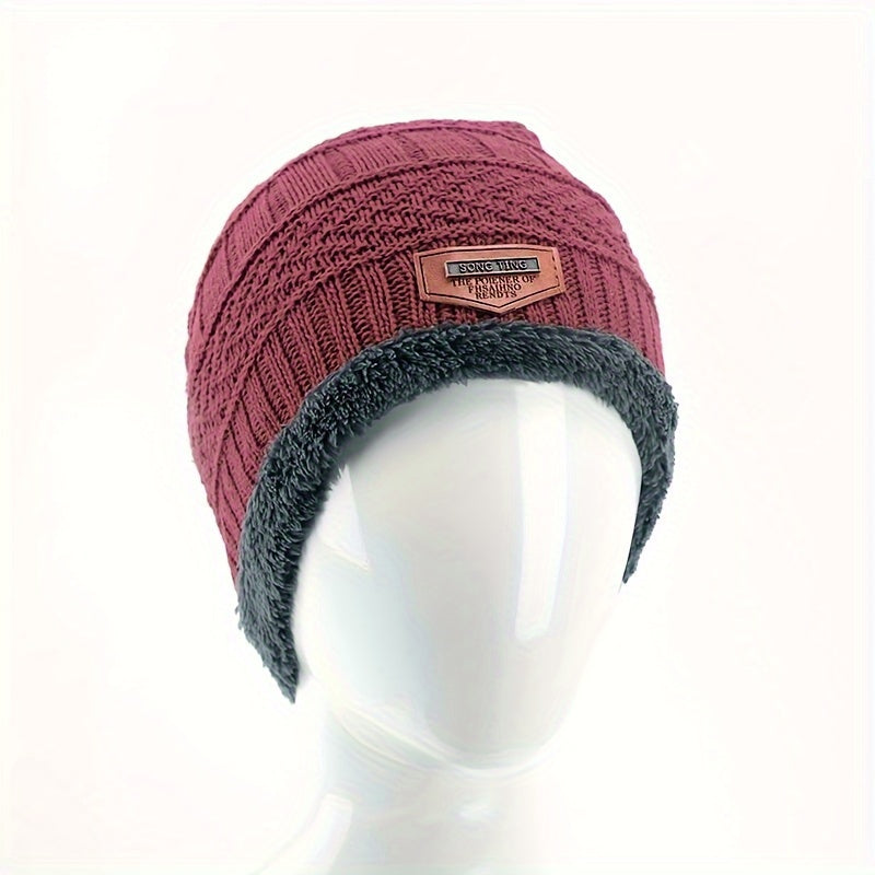 Unisex Winter Beanie Hat, Knit Hat Thick Winter Breathable Hat Skull Cap