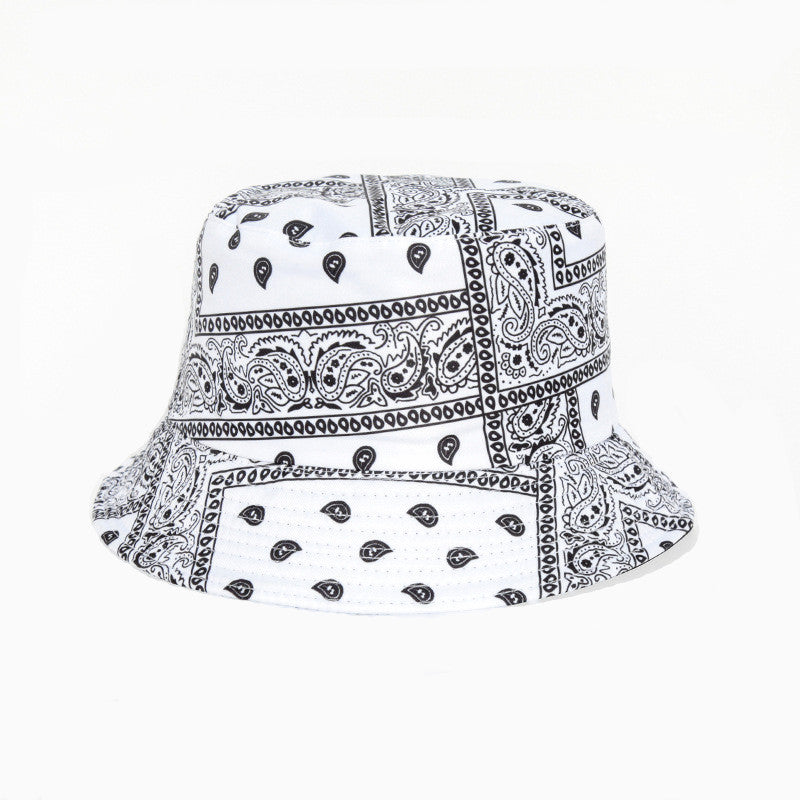 1pc Retro European And American Style Fashion Trendy Printed Cashew Bucket Hat Outdoor Travel Sun Hat Double-sided Wearable Basin Hat, Ideal Choice For Gifts