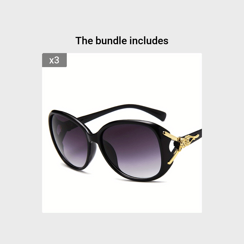 Round Fashion Sunglasses For Women Gradient Lens Metal Fox Decor Glasses Casual Outdoor Eyewear For Travel Beach