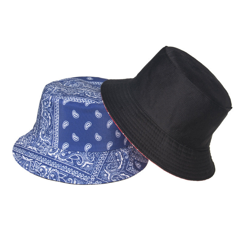 1pc Retro European And American Style Fashion Trendy Printed Cashew Bucket Hat Outdoor Travel Sun Hat Double-sided Wearable Basin Hat, Ideal Choice For Gifts