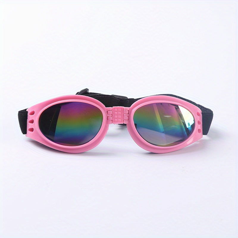 1pc Foldable Dog Sunglasses, Suitable For Finishing A Stylish Look, Adjustable Head Strap
