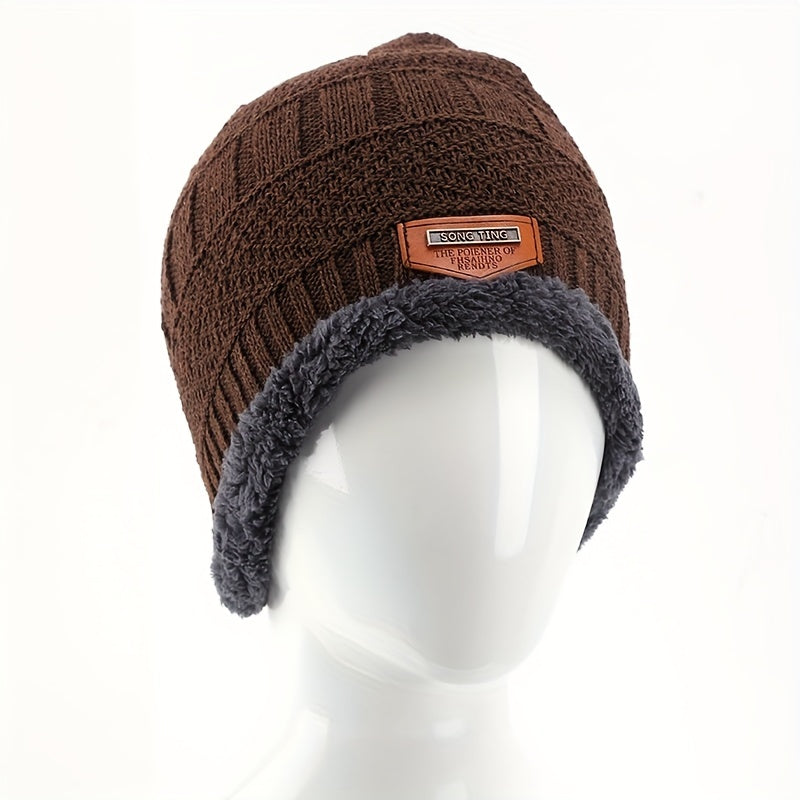 Unisex Winter Beanie Hat, Knit Hat Thick Winter Breathable Hat Skull Cap