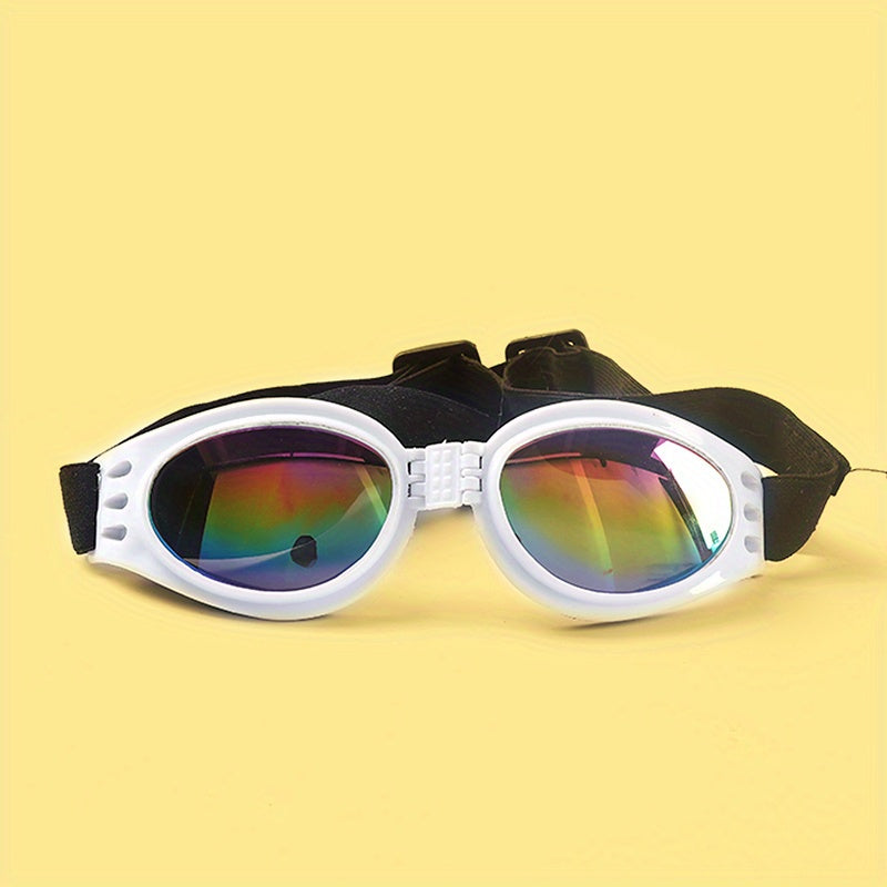 1pc Foldable Dog Sunglasses, Suitable For Finishing A Stylish Look, Adjustable Head Strap