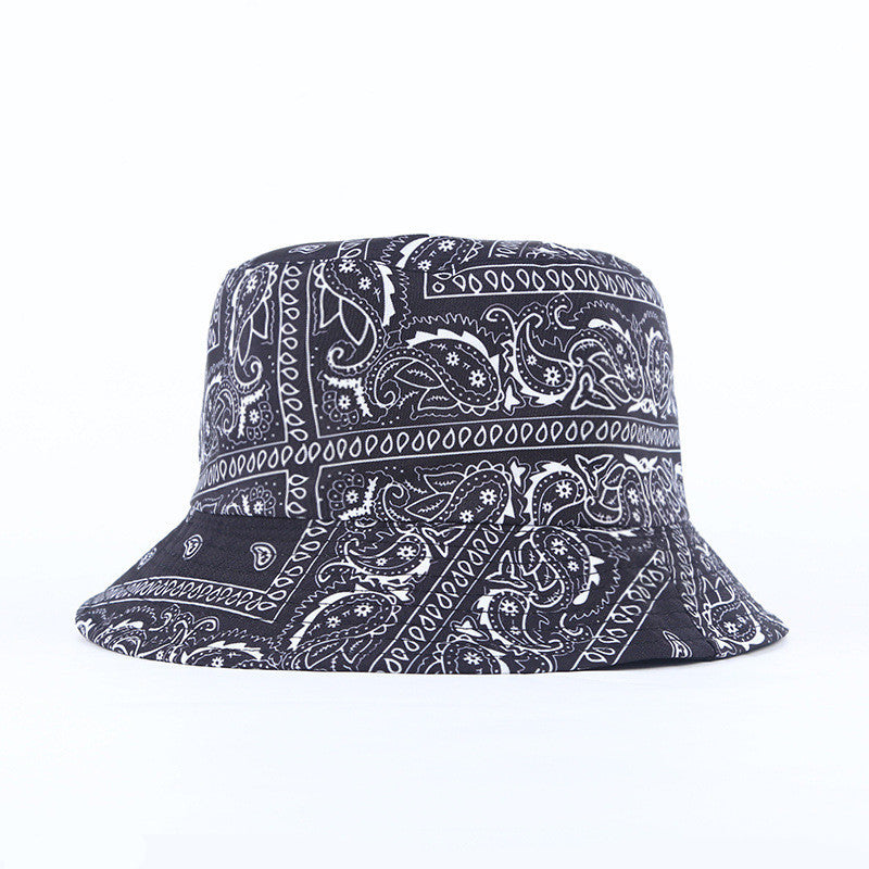 1pc Retro European And American Style Fashion Trendy Printed Cashew Bucket Hat Outdoor Travel Sun Hat Double-sided Wearable Basin Hat, Ideal Choice For Gifts