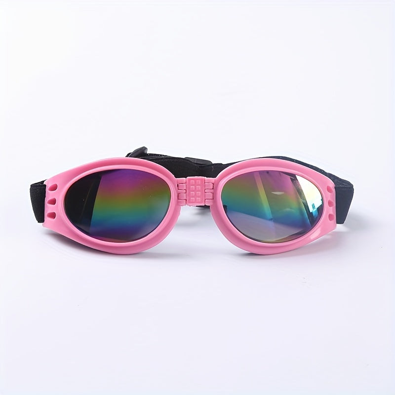 1pc Foldable Dog Sunglasses, Suitable For Finishing A Stylish Look, Adjustable Head Strap