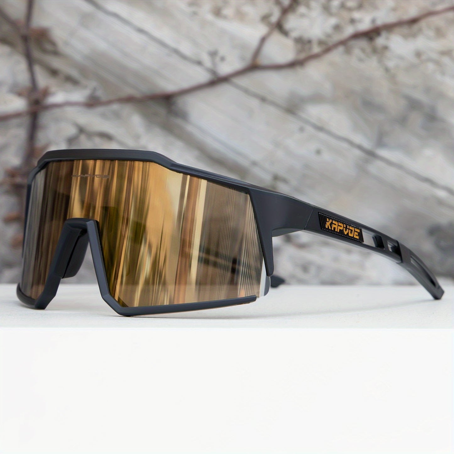 KAPVOE Stylish One-piece Sports Sunglasses - Trendy Design for Outdoor Enthusiasts, Perfect for Driving, Fishing, Cycling, Golf, Beach Activities, Vacation Travel, and Photo Props - Unisex for Men and Women