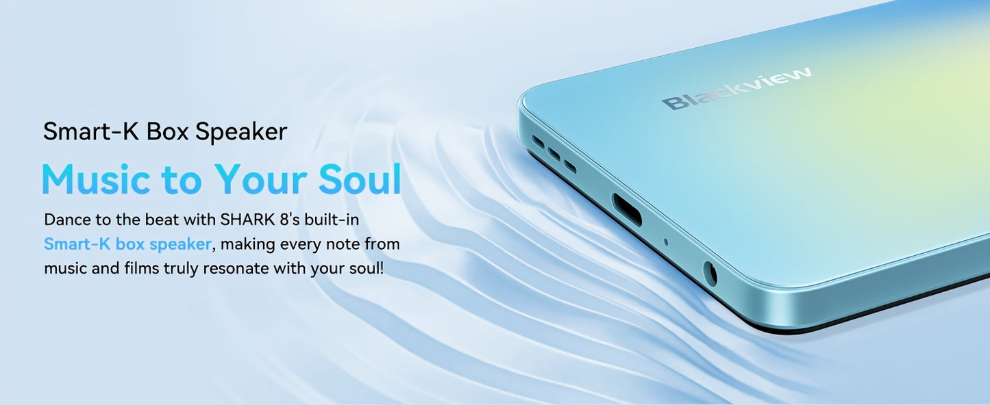 Blackview Shark8 Unlocked Phones, 16GB+256GB/SD 2TB Android Phones, MTK G99, 120Hz 6.78" FHD+, 33W Fast Charge 5000mAh, Android 13 Mobile Phone, 64MP Camera, NFC/Fingerprint/198g, T-Mobile Cellphone