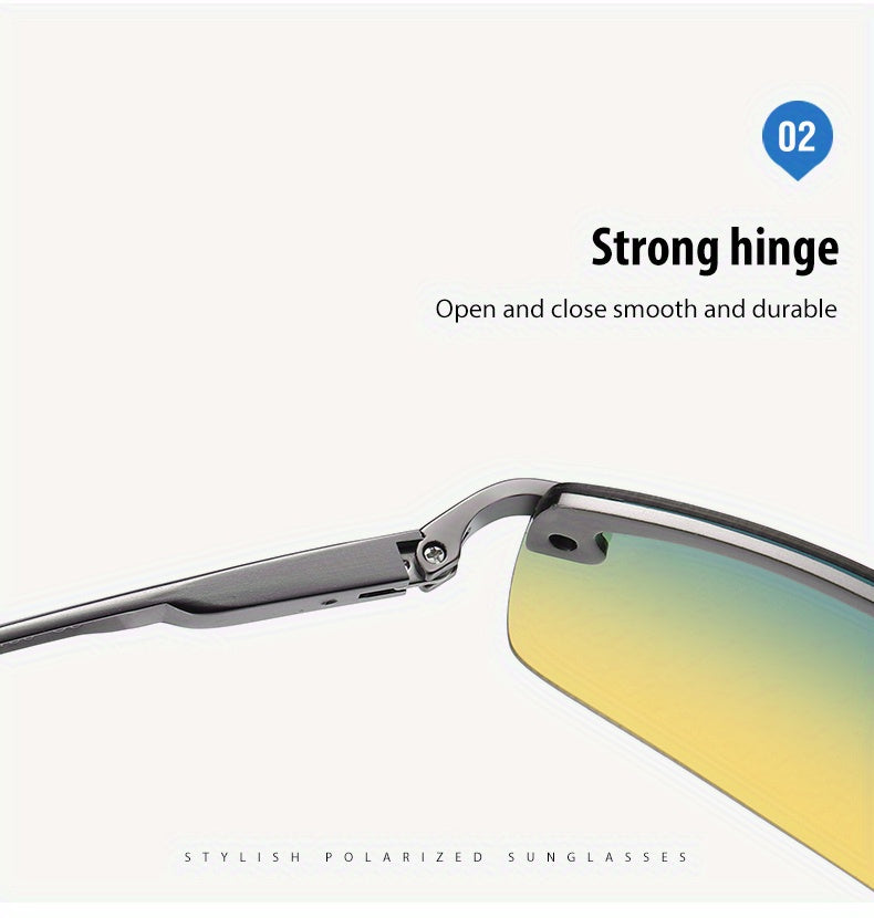 UV400 Dual-Vision Photochromic Polarized Sunglasses: Day & Night Protection for Men & Women