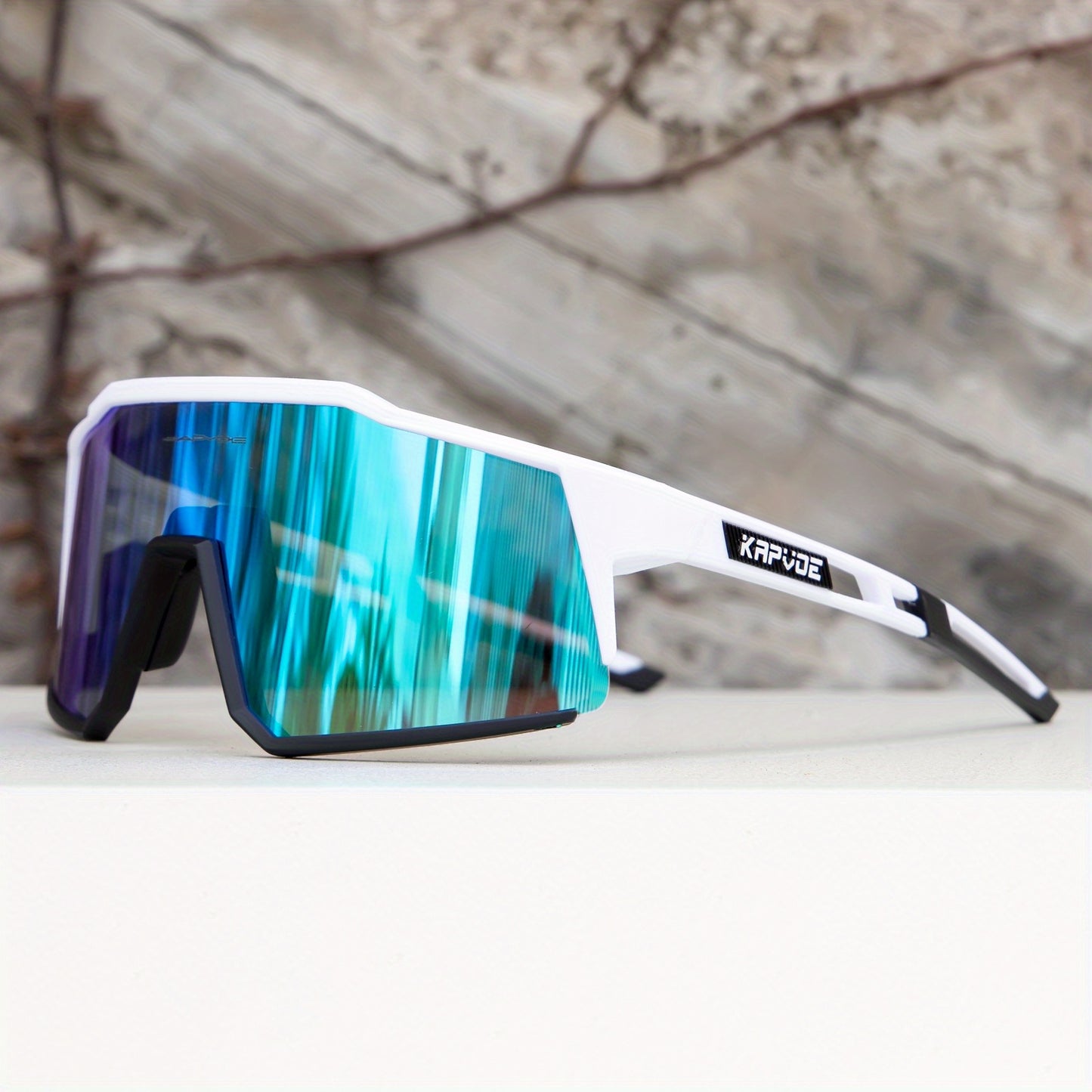 KAPVOE Stylish One-piece Sports Sunglasses - Trendy Design for Outdoor Enthusiasts, Perfect for Driving, Fishing, Cycling, Golf, Beach Activities, Vacation Travel, and Photo Props - Unisex for Men and Women