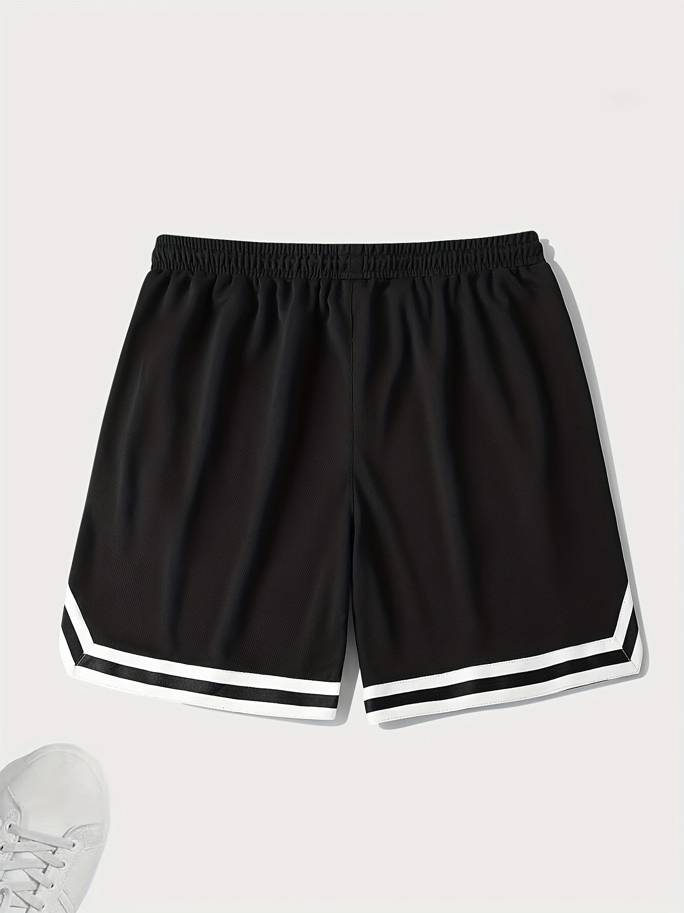 Men's 2 Piece Outfits, Chicago Letter Print, Striped Cuff Casual Graphic Tanktop And Loose Drawstring Shorts Set, Men's Clothing