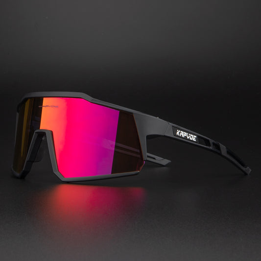 KAPVOE Stylish One-piece Sports Sunglasses - Trendy Design for Outdoor Enthusiasts, Perfect for Driving, Fishing, Cycling, Golf, Beach Activities, Vacation Travel, and Photo Props - Unisex for Men and Women