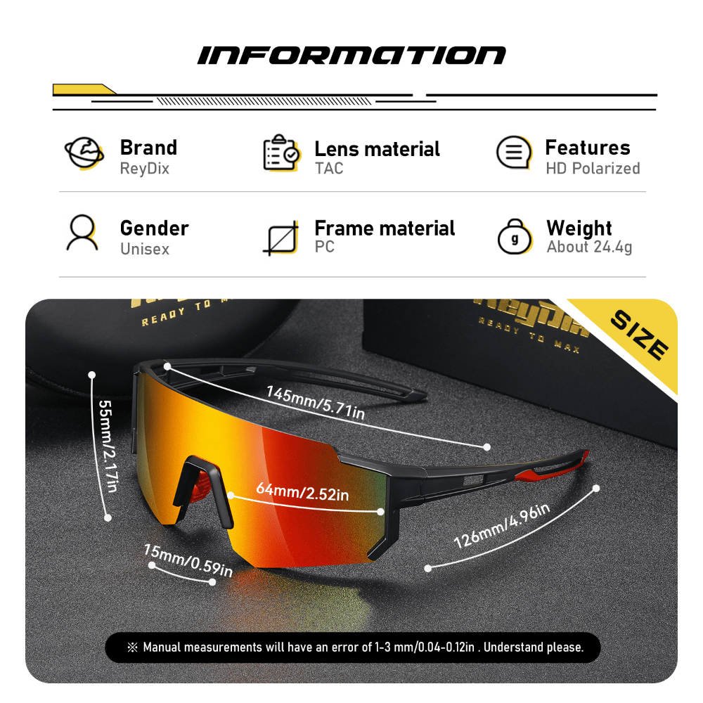 Men's Fashion Polarized Sunglasses UV Protection, Sports Sunglasses For Cycling Riding Outdoor, Ideal choice for Gifts