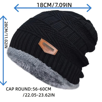 Unisex Winter Beanie Hat, Knit Hat Thick Winter Breathable Hat Skull Cap