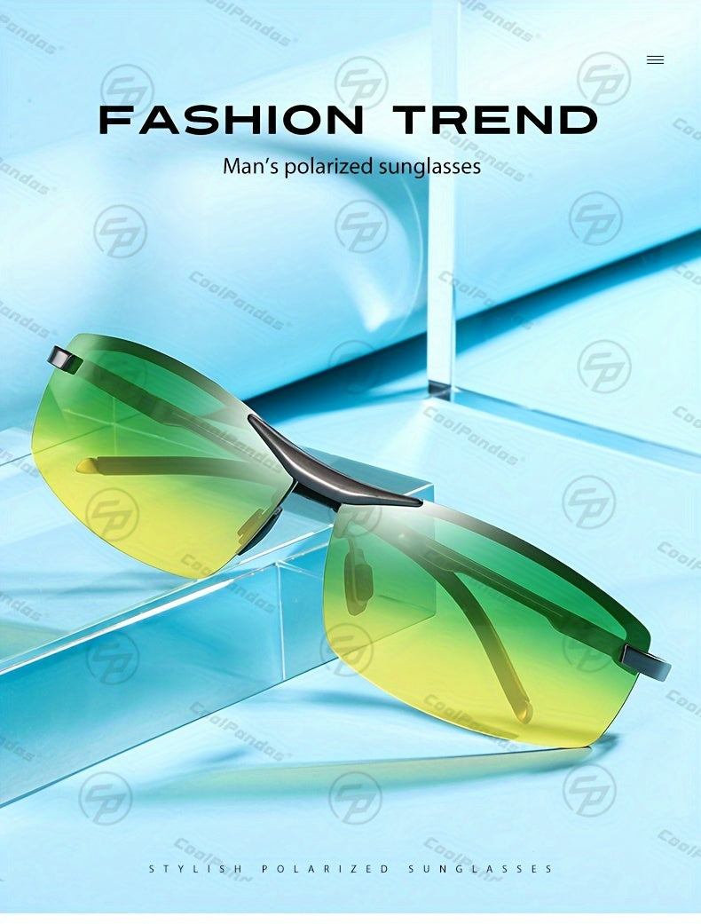 UV400 Dual-Vision Photochromic Polarized Sunglasses: Day & Night Protection for Men & Women