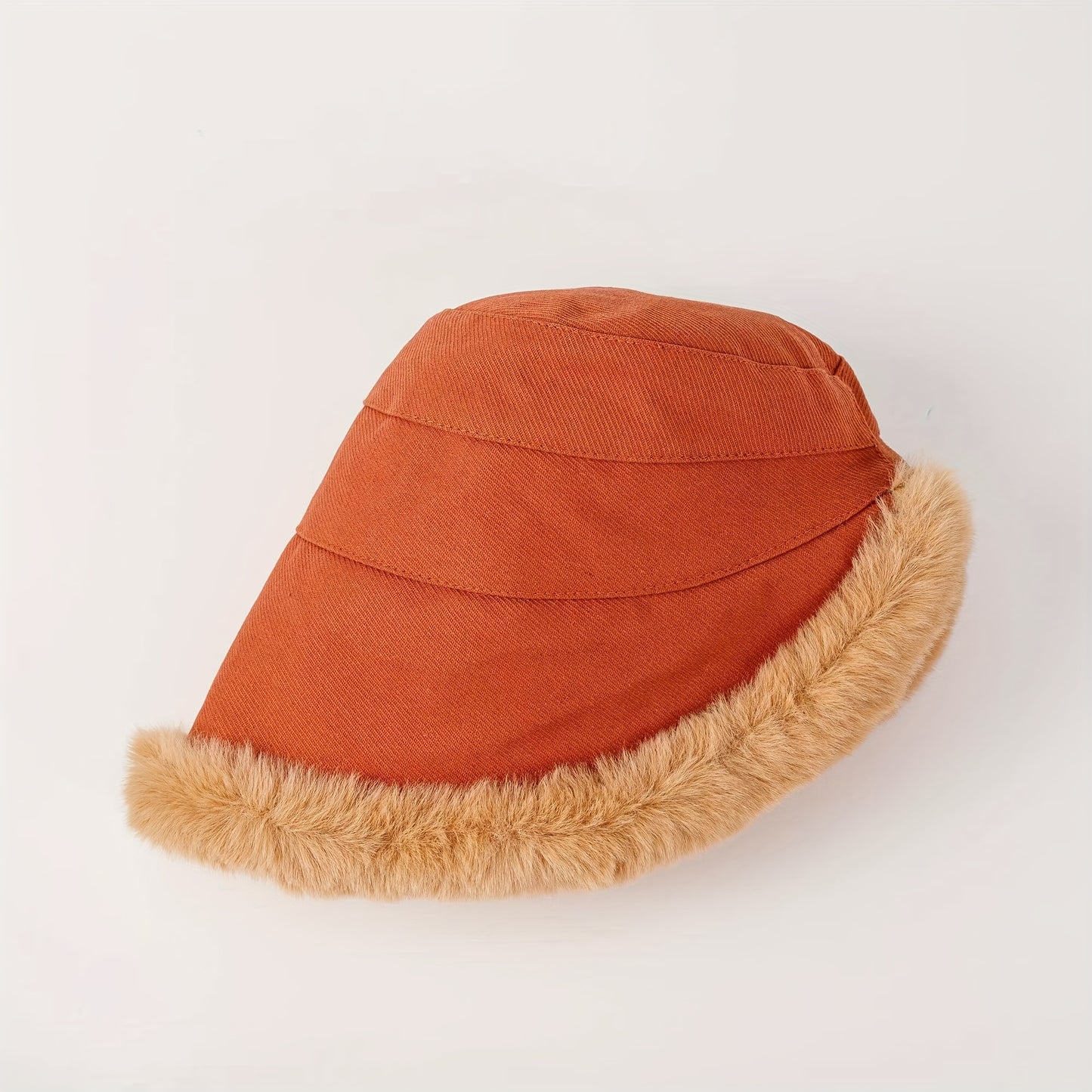 Thickened Faux Fur Winter Bucket Hat, Thermal Fisherman Warmer Hat with Ear Protection for Women, Xmas Gift