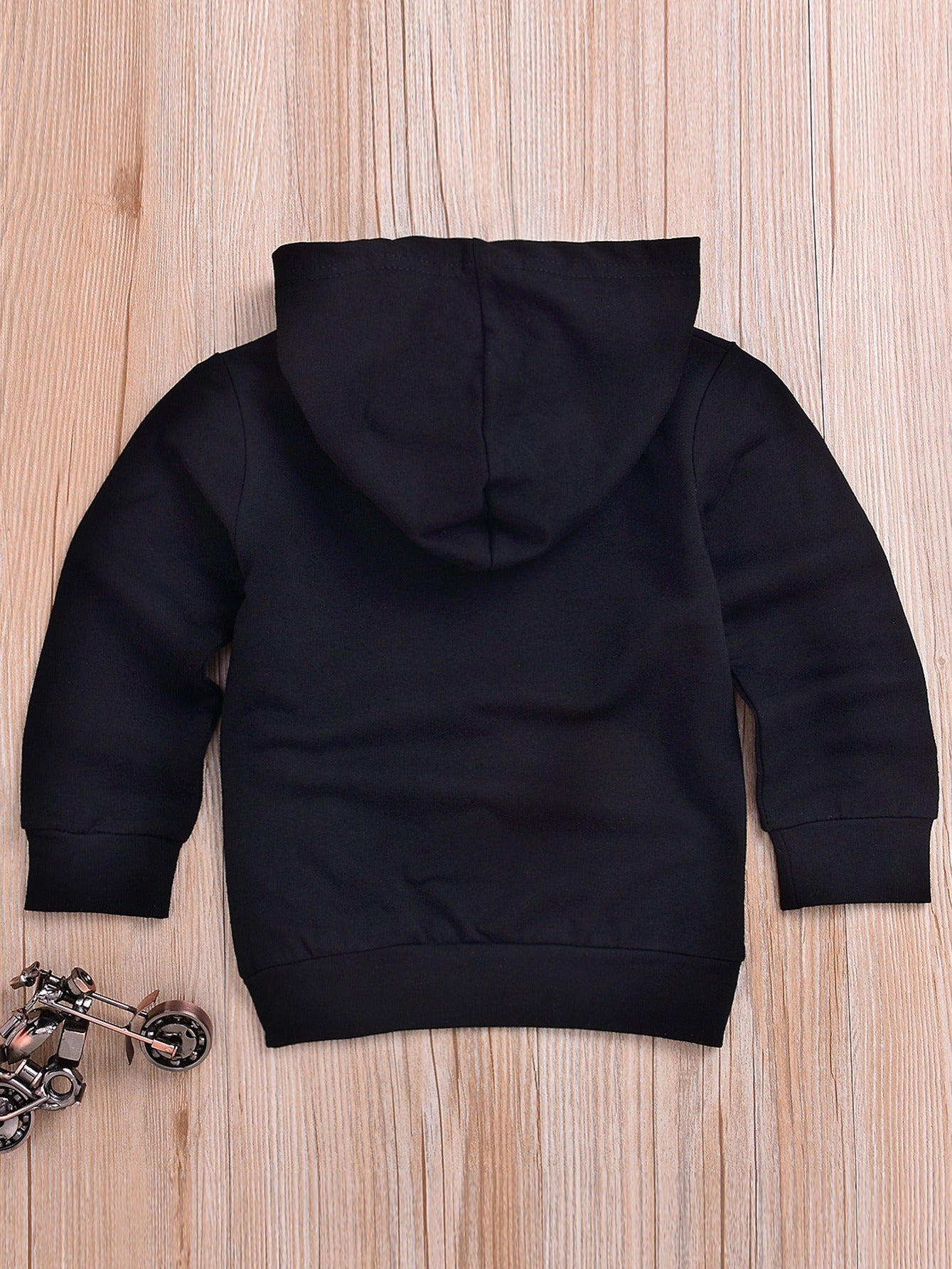 Children's STRAIGHT OUTTA TIMEOUT Letter Print Hooded Sweatshirt With Pocket, Kids Cotton Active Hoodies