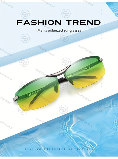 UV400 Dual-Vision Photochromic Polarized Sunglasses: Day & Night Protection for Men & Women