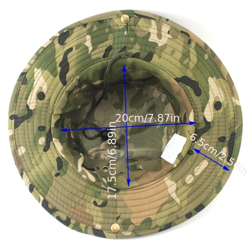 Outdoor Sun Protection Fashion Round Edge Cotton Woven Bucket Hat For Hiking Jungle Desert