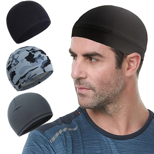 1pc Beanie Skull Cap, Sweat Wicking Helmet Liner Hat For Cycling Running Men Women, Halloween & Day Of The Dead Decorations