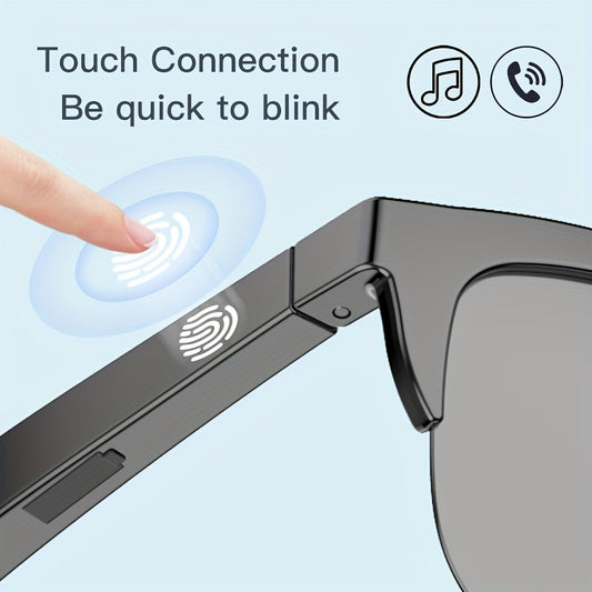 New Smart Wireless V5.3 Sunglasses, Multifunctional Glasses, Wireless Calls, Music Playback, Outdoor Sports Headphones, Rechargeable HIFI Sound Quality, HD Lenses, Black Technology, Unisex, Touch, Long Battery Life, UV Protec