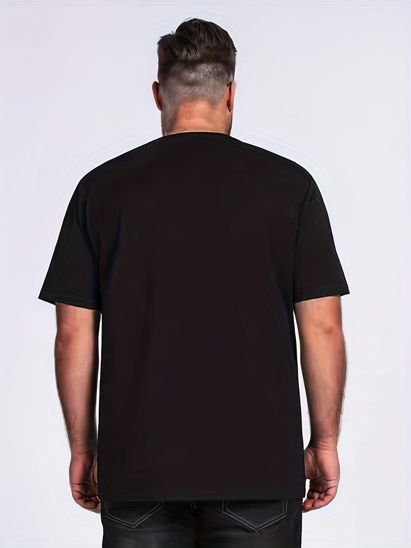 Men's "Tattooed & Employed" Print T-shirt, Casual Comfy Slightly Stretch Crew Neck Tee, Men's Clothing For Summer Outdoor