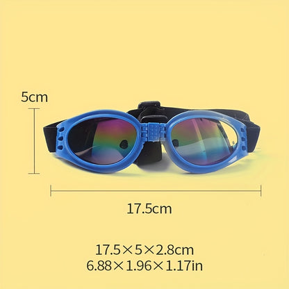 1pc Foldable Dog Sunglasses, Suitable For Finishing A Stylish Look, Adjustable Head Strap