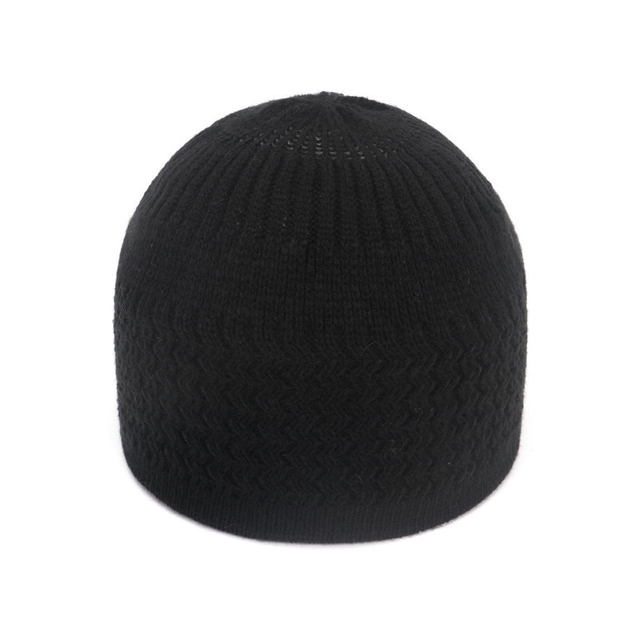 European And American Spring And Autumn Knitted Hat, Unisex Wavy Jacquard Unisex Dome Warm Beanie Cap, Muslim Pullover Knitted Hat, Ideal Choice For Gifts
