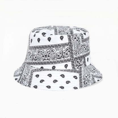 1pc Retro European And American Style Fashion Trendy Printed Cashew Bucket Hat Outdoor Travel Sun Hat Double-sided Wearable Basin Hat, Ideal Choice For Gifts