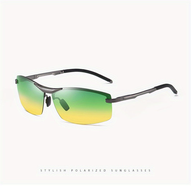 UV400 Dual-Vision Photochromic Polarized Sunglasses: Day & Night Protection for Men & Women