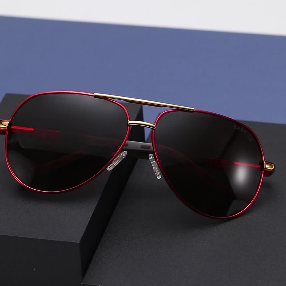 BARCUR Retro Men's Sunglasses Polarized Sunglasses Driving Eyewear UV Protection Protective Sunglasses, ideal choice for gifts