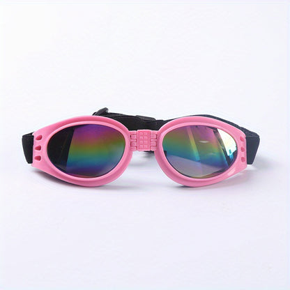 1pc Foldable Dog Sunglasses, Suitable For Finishing A Stylish Look, Adjustable Head Strap