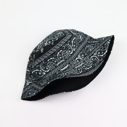 1pc Retro European And American Style Fashion Trendy Printed Cashew Bucket Hat Outdoor Travel Sun Hat Double-sided Wearable Basin Hat, Ideal Choice For Gifts