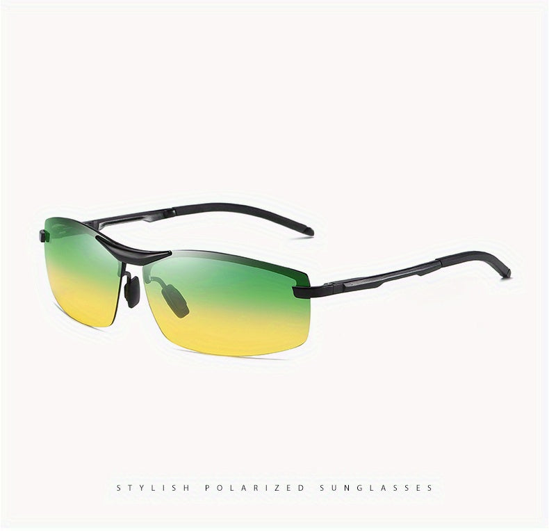 UV400 Dual-Vision Photochromic Polarized Sunglasses: Day & Night Protection for Men & Women