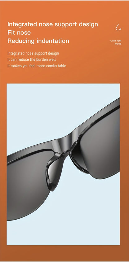 New Smart Wireless V5.3 Sunglasses, Multifunctional Glasses, Wireless Calls, Music Playback, Outdoor Sports Headphones, Rechargeable HIFI Sound Quality, HD Lenses, Black Technology, Unisex, Touch, Long Battery Life, UV Protec