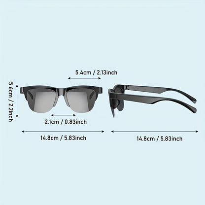 New Smart Wireless V5.3 Sunglasses, Multifunctional Glasses, Wireless Calls, Music Playback, Outdoor Sports Headphones, Rechargeable HIFI Sound Quality, HD Lenses, Black Technology, Unisex, Touch, Long Battery Life, UV Protec