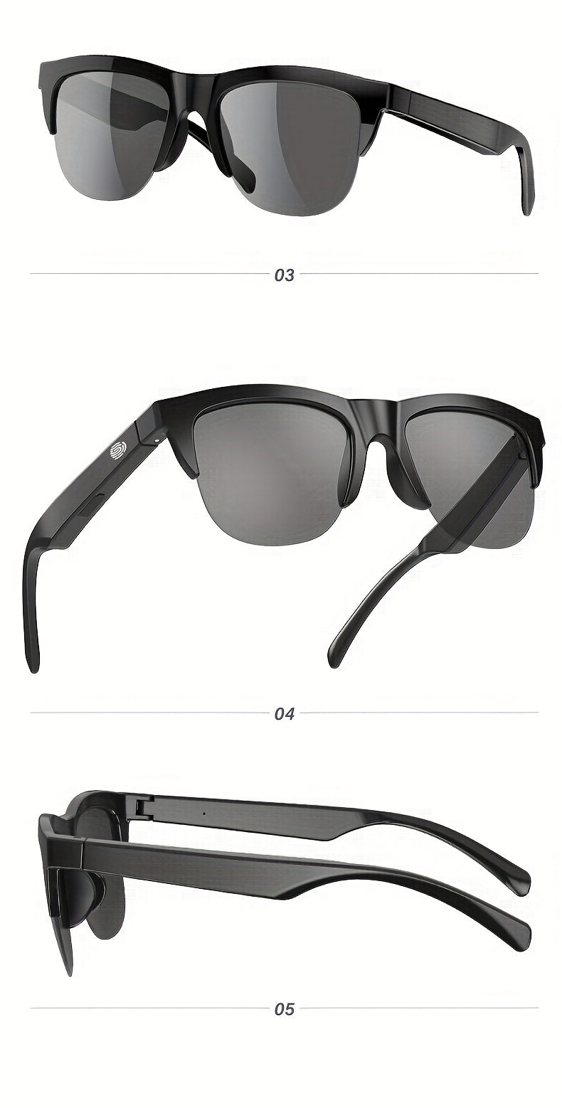 New Smart Wireless V5.3 Sunglasses, Multifunctional Glasses, Wireless Calls, Music Playback, Outdoor Sports Headphones, Rechargeable HIFI Sound Quality, HD Lenses, Black Technology, Unisex, Touch, Long Battery Life, UV Protec